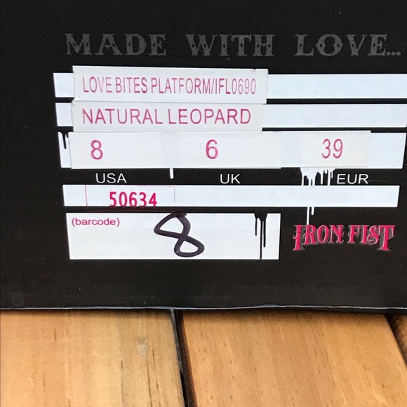 Iron Fist☀️Love Bites leopard print slingback platform heels - Picture 11 of 12